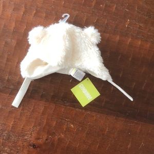 NWT Gymboree bear hat with chin strap 0-3 M
